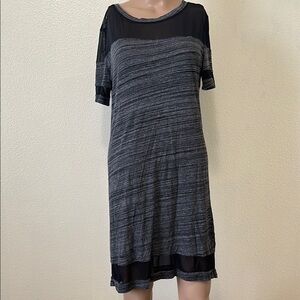 H&M- Gray and Black Striped Dress